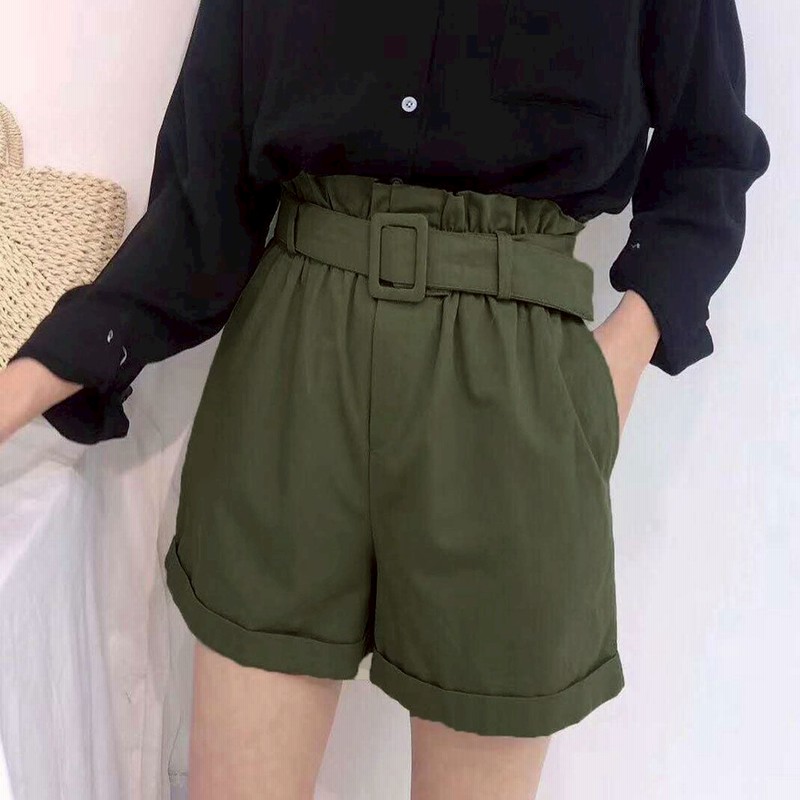 ミニミニストア Miniministore ショートパンツ レディース Aラインパンツ カーキ 通販 Lineポイント最大1 0 Get Lineショッピング