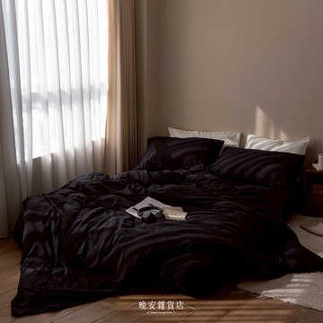 wanan/☾… Adrianの現貨 Ins純黑色工業風床單床包四件套｜ 四件套 三件套 水洗棉床包 租屋必備