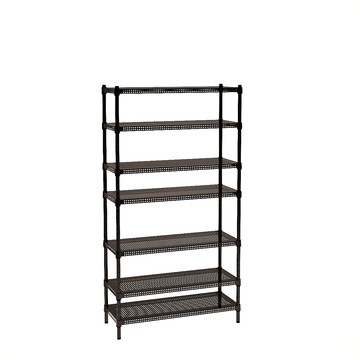 [客尊屋]粗管/沖孔/35x90x165hcm 黑武士沖孔 七層架黑武士