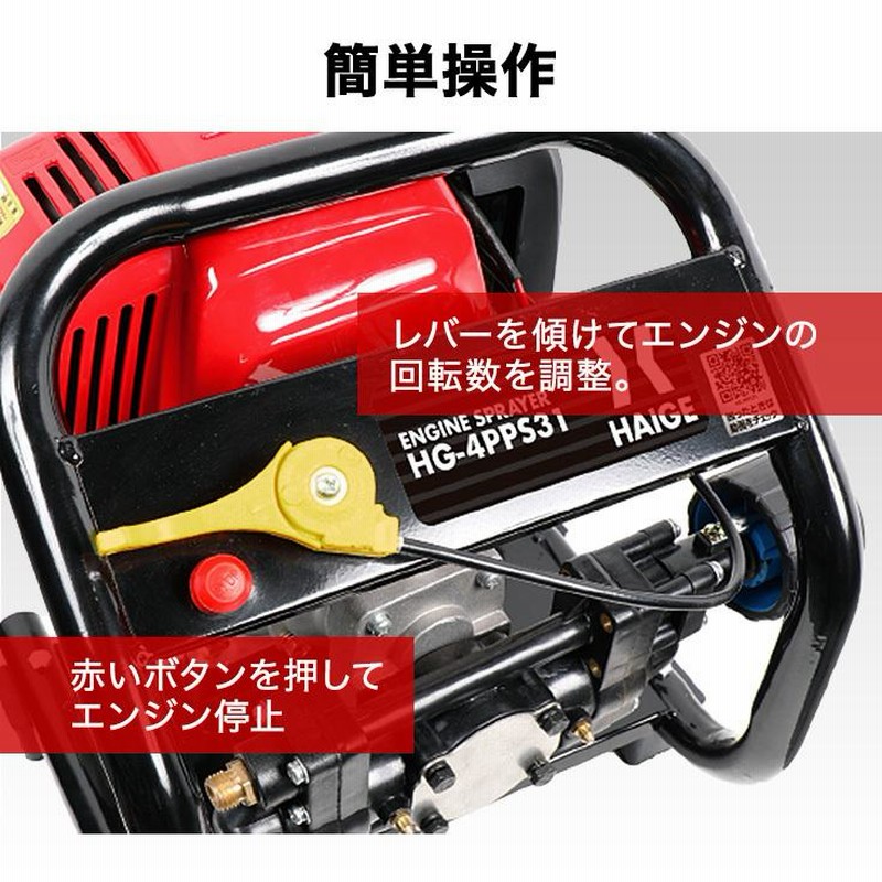 ＜パワフル噴射＞噴霧器 エンジン式 背負い式 25L 2スト HG-2PS2625 - 2