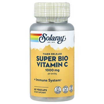 Solaray, 緩釋超級生物維生素 C，60 粒素食膠囊