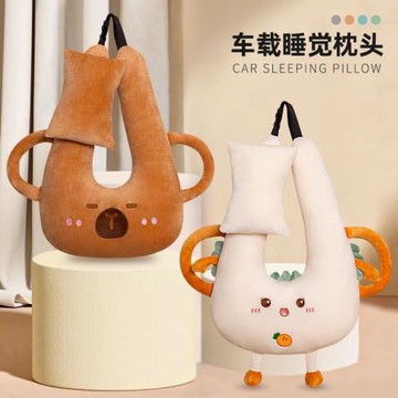 兒童車上睡覺神器車載枕頭汽車后排坐車安全帶防勒脖抱枕成人孩子