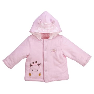 vivibaby 鹿寶貝嬰幼兒外套 台灣製 100% 純棉 可拆設計 秋冬必備  90  粉色