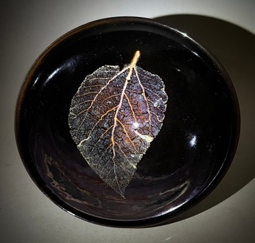 真實木葉天目茶盏-菩提葉