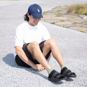 【日和ひより】立體足間五趾襪-曜黑綠-船型-L-除臭/厚底