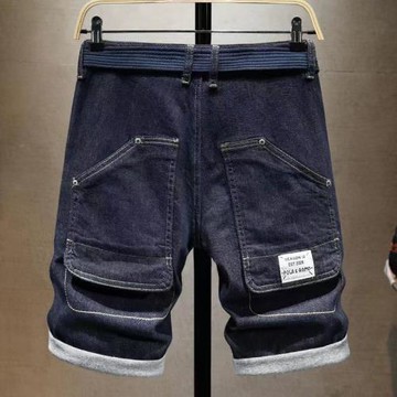 美式重磅復古工裝短褲男潮牌寬松直筒五分褲2023夏季薄款休閑褲子