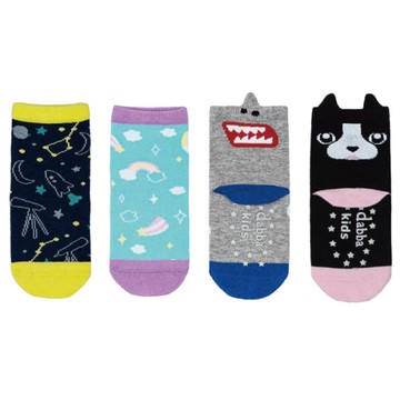 美國 Dabbakids 瓦拉襪兒童立體短筒襪(S碼11-16cm)|純棉短襪|童襪