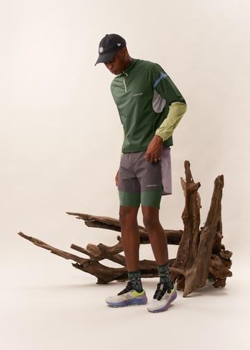 【UPPERVOID】ENSIGN 跑步短褲 男 深灰紫