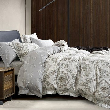 貝淇小舖 60支純天絲銀離子A版同被  床包 + 枕套組  雙人(床包188 x 152cm + 壓框枕套75 x 47cm)  選歌