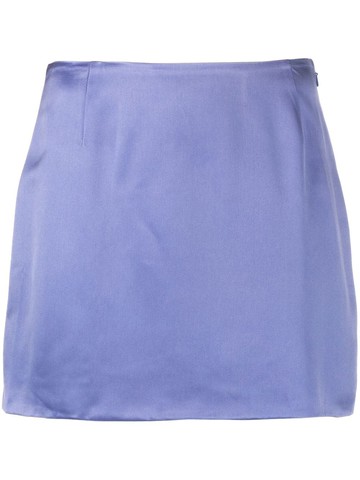 Cristina Savulescu - Marilyn floral-appliqué miniskirt - women - Acetate/Polyamide/Spandex/Elastane/Triacetate/Polyester - 36 - Purple