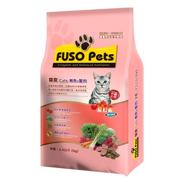 福壽實業 FUSO Pets 貓食  鮪魚 + 螃蟹  1.5kg  1袋