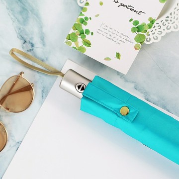 雙龍小輕驅黑淨白自動傘 超輕防曬自動折傘(蒂芬藍)