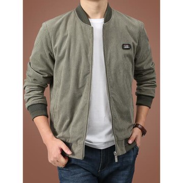 燈芯絨外套男春季中年男士春裝上衣休閑夾克男春秋款2025新款男裝