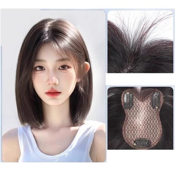 【米蘭精品】現貨+預購 全真髮髮片透氣假髮片輕量免打理隱形增髮量假髮-遮白髮補髮蓬鬆女假髮4款74lf57