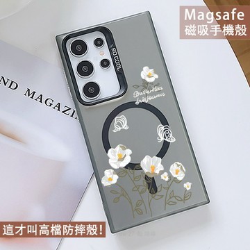 Magsafe磁吸手機殼 清新小白花保護殼 適用 A17 A56 A36 A26 A16 A55 A35 A15 A25