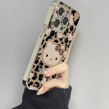 豹紋kt蘋果手機殼新款 個性 保護套iPhone 16 15 14 13 12 11 Promax XR XS 8 7p
