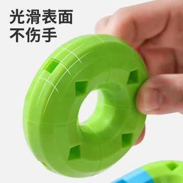 幼兒園百變益智旋轉彎管塑料環保玩具兒童大顆粒桌面拼插拼裝積木