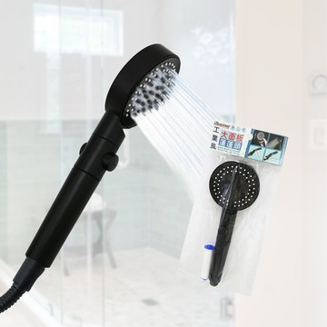 工業風大面板蓮蓬頭x1+水管-200cmx1