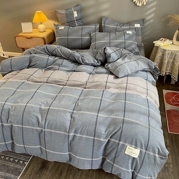 全棉四件套純棉水洗棉床上用品被套被罩床單簡約雙人網紅北歐套件