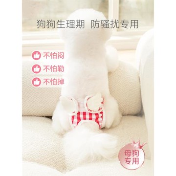 狗狗清新韓系透氣生理褲衣服褲子防騷擾衛生褲母狗專用防孕褲子