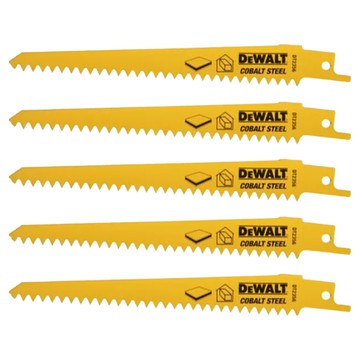 DeWALT 得偉 雙金屬木工用 石膏板切割軍刀鋸片  5片