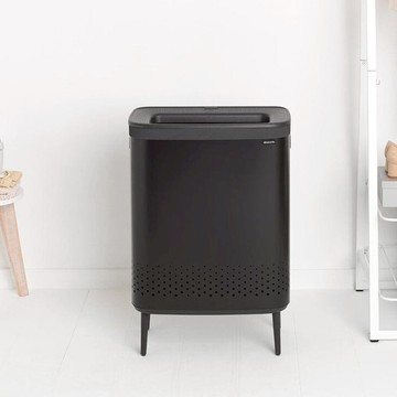BO Laundry Bin Hi洗衣桶 2X45L-(純淨白/尊爵黑) 尊爵黑