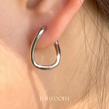 經典不過時【100% 純銀耳環】muroom 不規則耳環 抗過敏飾品 [M55]