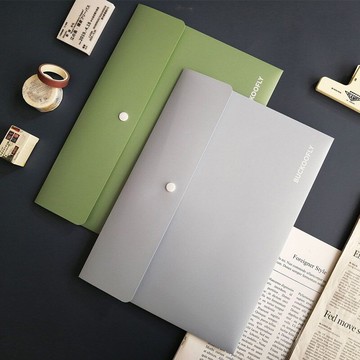 A4斜角扣式文件袋 橫式 資料袋 資料夾 收納袋 文件包【BlueCat】【JC4422】