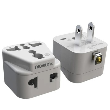NICELINK 旅行轉接頭 區域型 雙插座款 2入裝 WAD-6 (台/美/日/加/菲)