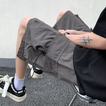 美式短褲 五分褲 運動短褲 休閒褲 球褲 男生運動褲 男生短褲 男短褲 美式機能工裝短褲男夏季薄款休閒五分褲運動潮牌中褲