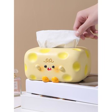 創意奶酪寶寶ins風紙巾盒客廳家用餐桌茶幾餐邊柜裝飾擺件抽紙盒