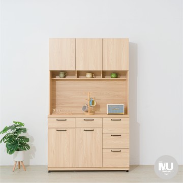 【 沐家具 mufurniture 】Livia 楓木 4尺餐櫃組/台灣製造/廚房/餐廳/收納