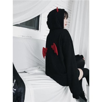 外套女萬圣節暗黑系加厚長袖衛衣