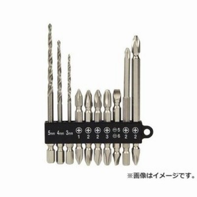 【メール便】E-Value 下穴ドリル&ビットセット BS-6 10PCS