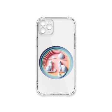iPhone 11 Pro Max 殼 TRON IPhone 11 PRO MAX 可愛紙雕貓咪 四角防摔殼 手機殼
