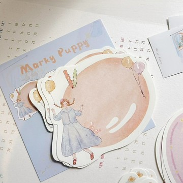 原創便簽 那些女孩系列 百搭 人物便簽 鹽系 輕復古 創意手帳便簽