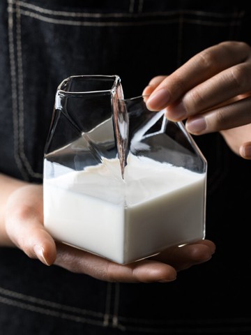 牛奶杯玻璃耐高溫早餐牛奶盒杯子玻璃杯微波爐專用可加熱牛奶家用