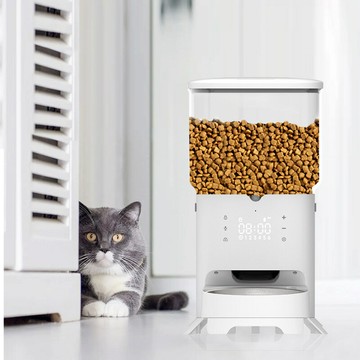 自動餵食器 智能餵食器 定時餵食器 狗狗餵食器 貓咪餵食器涂鴉6L大容量按鍵款貓狗智能喂食器定時定量狗盆狗碗貓咪