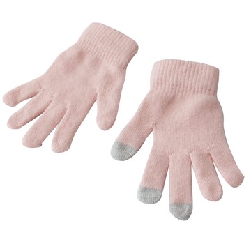 真絲舒適透氣速乾親膚軟濡滑爽羊絨保暖防寒連指可觸屏手套女士兒童女童中性均碼 恭