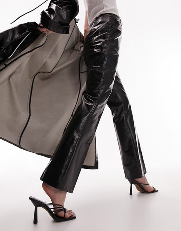 Topshop Tailored co-ord straight trouser in black