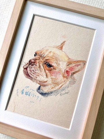 客製  寵物插畫 精緻溫馨插畫 含框包裝 似顏繪