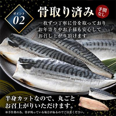 ふるさと納税 越前町 越前漁師福丸の骨取り鯖の一夜干し　約1kg入り