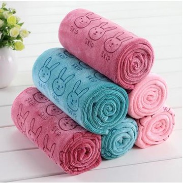 卡通毛巾干發巾洗臉納米超細纖維超級吸水柔軟加厚可愛潔面擦手巾