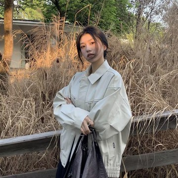 皮衣外套美式復古設計感拉鏈女季高級感時尚百搭寬松機車夾克上衣秋冬【聚寶屋】