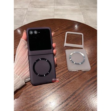 釩戒 適用摩托羅拉razr50ultra手機殼新款超薄半透外殼razr60折疊屏磨砂保護套60ultra無線磁吸充全包50男女