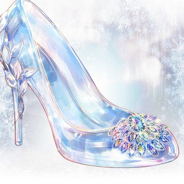仙杜瑞拉玻璃鞋貼紙 (6色)
