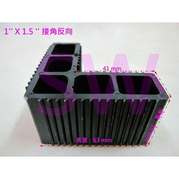 塑膠角 接頭 固定接 1''X1.5'' 欄杆接角 23mm * 63mm 可搭配 6106方管《昇瑋五金》