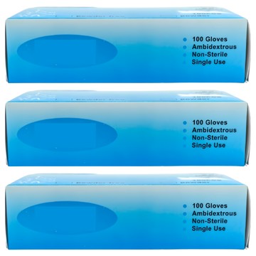 御廚靈 NBR 耐用薄手套 100入  藍色  L(24 x 10cm)  3盒