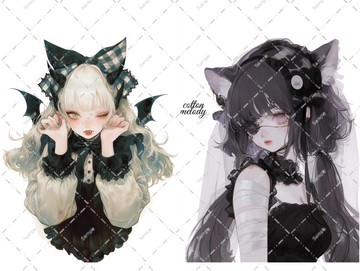 原創貼紙 no.7122 人物貼紙 / 原創貼紙 / 人物貼紙 / 女孩貼紙 / 原創人物貼紙