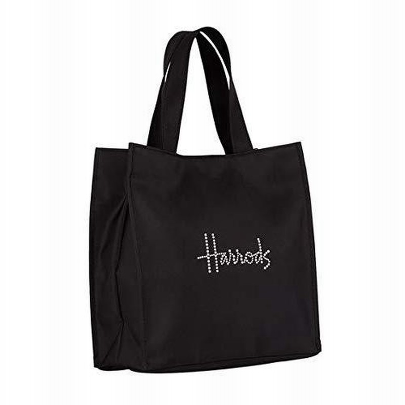 Harrods ハロッズ スワロフスキー トートバッグ ブラック - メルカリ